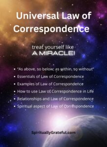  Universal law of correspondence